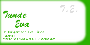 tunde eva business card
